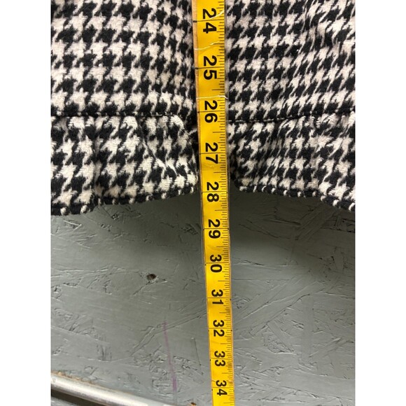 Ank Rouge‎ Women’s Houndstooth Ruffle Mini Dress Size M Black White Bow Belted - Picture 7 of 10